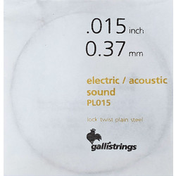 Galli PL-015 Χορδή Ηλεκτρικής Κιθάρας Plain Steel 15"