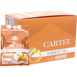 Φιλτράκια Cartel ORANGE SLIM 6.0mm (πορτοκάλι) κουτί των 10 τεμ