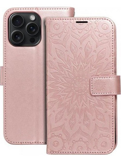 Θήκη κινητού Forcell Mezzo Book Holster for iPhone 15 Pro Max Mandala Pink Gold