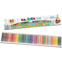 Carioca Tita Maxi Rainbow Ξυλομπογιές Σετ 80τμχ