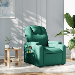 vidaXL Πολυθρόνα Μασάζ Ανακλινόμενη Πράσινη 372383