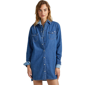 Pepe Jeans Maya Mini Καθημερινό Φόρεμα Σεμιζιέ Navy Μπλε PL953377 Pepe Jeans Maya Mini Καθημερινό Φόρεμα Σεμιζιέ Navy Μπλε PL953377