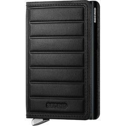 Secrid Πορτοφόλι Καρτών Premium Slimwallet Emboss Lines Μαύρο