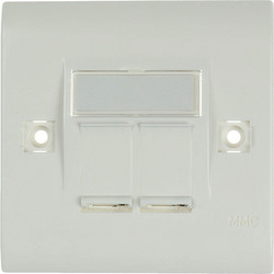 Multimedia Πρόσοψη Πρίζας 2χ Χωρίς Keystone 86*86 MM0010