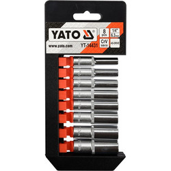 Yato Σετ Καρυδάκια Μακρυά 1/4" 8τμχ YT-14431