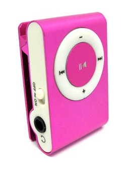 Brushed metallic style MP3 Player σε Καυτό Ρόζ