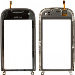 Nokia C7 - Οθόνη Αφής Digitizer Με Frame Μαύρο
