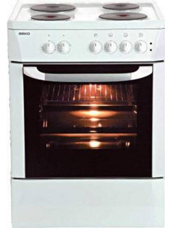 Beko CSS 66003 GW Κουζίνα Ηλεκτρική 65lt με Εμαγιέ Εστίες 60cm
