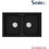 Sanitec Ultra Granite 806 Υποκαθήμενος Νεροχύτης Γρανίτη Αντιστρεφόμενος Ματ Nero 79x50cm