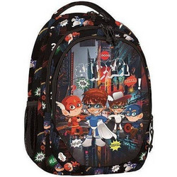 Lyc Sac 3 Cool Guys Σχολική Τσάντα Πλάτης Δημοτικού Μπλε Κόκκινη 92228