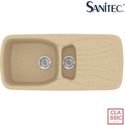 Sanitec Classic 309 Επικαθήμενος Νεροχύτης Γρανίτη Αντιστρεφόμενος Ματ Granite Cappuccino 97x51cm