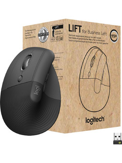 Logitech Lift Left for Business Ασύρματο Bluetooth Ποντίκι Vertical Graphite