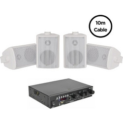 Adastra 4xBC3W+A22 Set Παθητικά Ηχεία Εξωτερικού Χώρου 60W Λευκά (Ζεύγος)