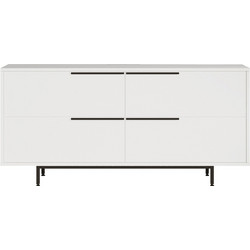 Μπουφές ArteLibre CARTMEL Λευκό Μοριοσανίδα/Μέταλλο 44.5x160x74.3cm