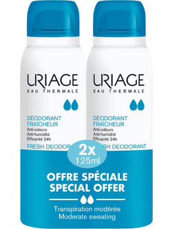 Uriage Fresh Αποσμητικό Spray 24h 2x125ml