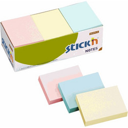 Stick'n Notes Αυτοκόλλητα Χαρτάκια Σημειώσεων Παστέλ Χρώματα Συσκ. 12τμχ 21004