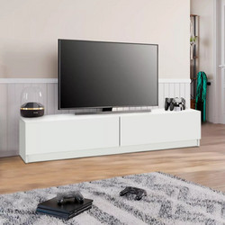 Megapap Έπιπλο Τηλεόρασης Ξύλινο Λευκό Μ160xΠ31.3xΥ32.9cm Ahenk GP042-0175,1