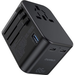 Choetech PD5009-BK Φορτιστής Χωρίς Καλώδιο με Θύρα USB-A & 2 Θύρες USB-C 65W Power Delivery Black