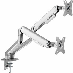 Serioux SRXA-MM63-C024 Βάση Γραφείου για 2 Οθόνες έως 32" Ασημί