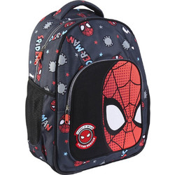 Cerda Spider-Man Σχολική Τσάντα Πλάτης Δημοτικού Μαύρη Κόκκινη 2100003822