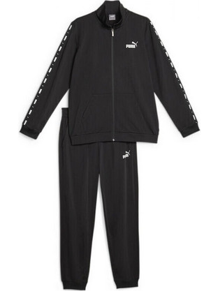 Puma Tape Poly Suit Ανδρικό Σετ Φόρμας με Λάστιχο Μαύρο 677429-01