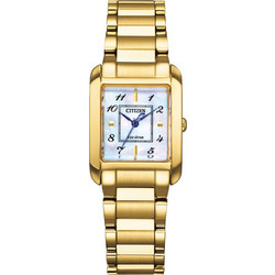 Citizen Elegance Γυναικείο Ρολόι Solar με Χρυσό Μεταλλικό Μπρασελέ EW5602-81D