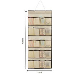 Κρεμαστή Θήκη 20 θέσεων Υφασμάτινη μπεζ 135x45cm ForHome 244370 - For Home