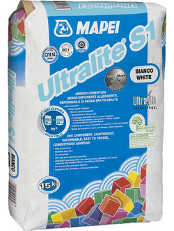 Mapei Κόλλα τσιμεντοειδούς βάσης ελαφροβαρής Λευκή Ultralite S1 15kg