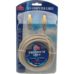 DM Καλώδιο Κεραίας Coax Male to Coax Female 5m White