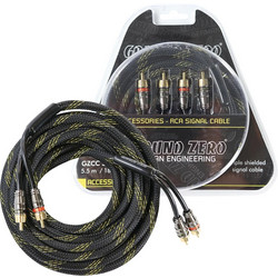 Ground Zero GZCC 3.0X-TP Πλεχτό Καλώδιο RCA - RCA 3,0m. Υψηλής Ποιότητας Με Επίχρυσα Βύσματα & Τριπλή Θωράκιση