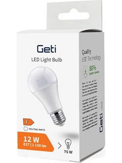 GETI LED bulb E27 12W A60 neutral white (GLB21N)