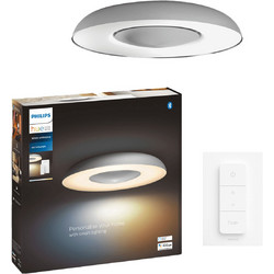 PHILIPS Hue White Ambiance Έξυπνο Φωτιστικό Οροφής Still Aluminium + Philips Hue Bridge + Διακόπτης Dimmer