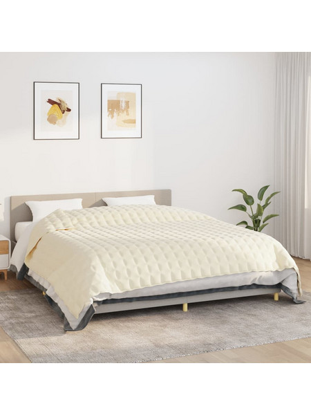 vidaXL Κουβέρτα Βαρύτητας Ανοιχτό Κρεμ 235 x 290 εκ. 11 κ. Υφασμάτινη 350822