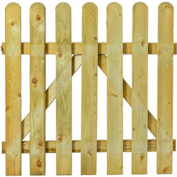 Ξύλινος Φράχτης Πόρτα Λεία Τάβλα Premium 80(Υ)x100 - Showood