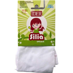 ΠΑΙΔΙΚΟ ΑΔΙΑΦΑΝΟ ΕΛΑΣΤΙΚΟ ΚΑΛΣΟΝ IDER SILIA OPAQUE 40D 1505-001 - ΛΕΥΚΟ