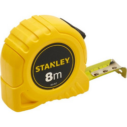 Μέτρο 8m Πλαστικό - Λάμα 25mm - Stanley