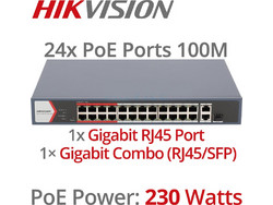 Hikvision DS-3E1326P-EI Managed L2 Switch με 24 Θύρες Ethernet 1Gbps