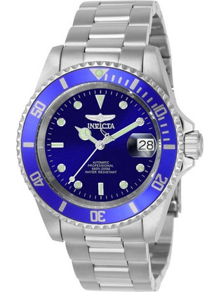 Invicta Pro Diver Ανδρικό Ρολόι Αυτόματο με Ασημί Μεταλλικό Μπρασελέ 9094OB