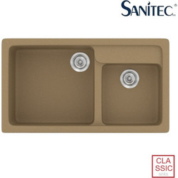 Sanitec Classic 317 Επικαθήμενος Νεροχύτης Γρανίτη Ματ Metallic Coffee 90x51cm