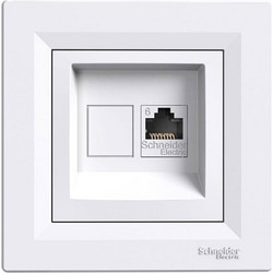 Schneider Electric Asfora Μονή Πρίζα Δικτύου RJ45 με Πλαίσιο Τύπου Cat6 σε Λευκό Χρώμα EPH4700121