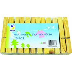 Μανταλάκι ξύλινο 24τμχ. - 230gr / No10 60τμχ/κιβ-5708