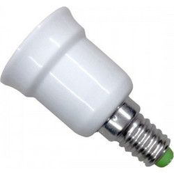 GLOBOSTAR(R) ADAPTOR 78974 Αντάπτορας/Μετατροπέας από Ντουί E14 σε E27 IP20 - Μ3.5 x Π3.5 x Υ6cm