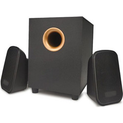 Σετ Φορητά Ηχεία Υπολογιστή με Subwoofer - Plug and Play 3τμχ D013 Μαύρα