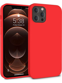 Back Cover Θήκη Λεπτή Σιλικόνης Matte για iPhone 12 Pro Max Κόκκινο