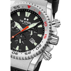 TW Steel Ace Diver L.E. Ανδρικό Ρολόι Χρονογράφος με Μαύρο Καουτσούκ Λουράκι ACE400