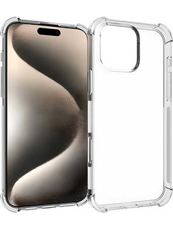Transparent Silicone Case iPhone 16 Pro Max Διαφανής Θήκη Σιλικόνης