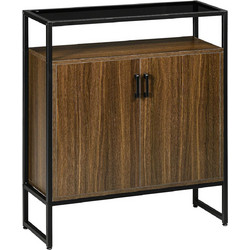 HomCom Μπουφές από Ξύλο & Γυαλί Καφέ 82x30x98cm 838-266V00CF ref10278794