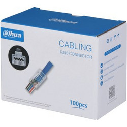 Dahua PFM976-631-PT, RJ45 Connector Cat6 with Passthrough Holes (100τεμ)