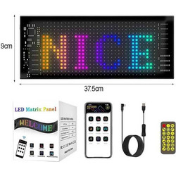 Εύκαμπτη LED Πινακίδα RGB Bluetooth με Κινούμενες Εικόνες και Κείμενο μέσω Εφαρμογής 37.5x9cm