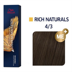 Wella Koleston Perfect Me+ Rich Naturals 4/3 Μεσαίο Καστανό Χρυσό Μόνιμη Βαφή Μαλλιών 60ml